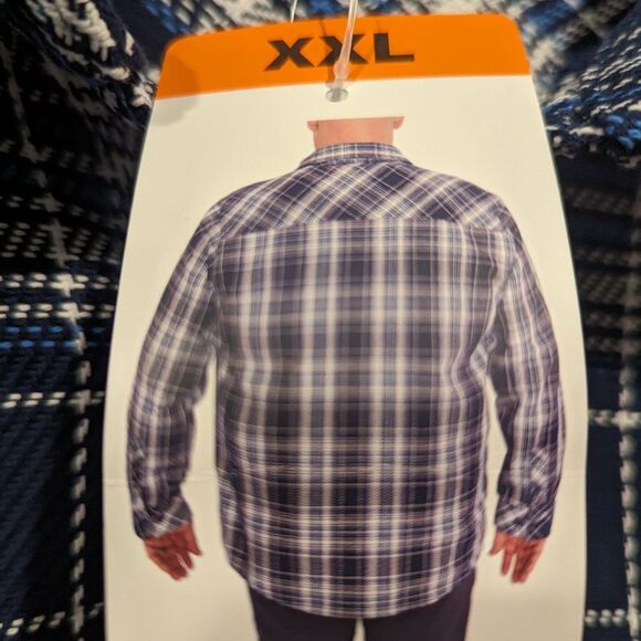 Men's Pacific Trail blanket flannel blue button up.  Size XXL.  100% cotton. - Picture 4 of 6